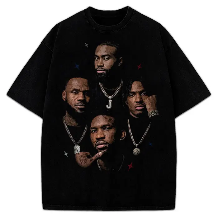 🏀 ✨ Bron Embiid Brown Maxey Philly BIG 4 Basketball Custom Graphic Tee T-Shirt