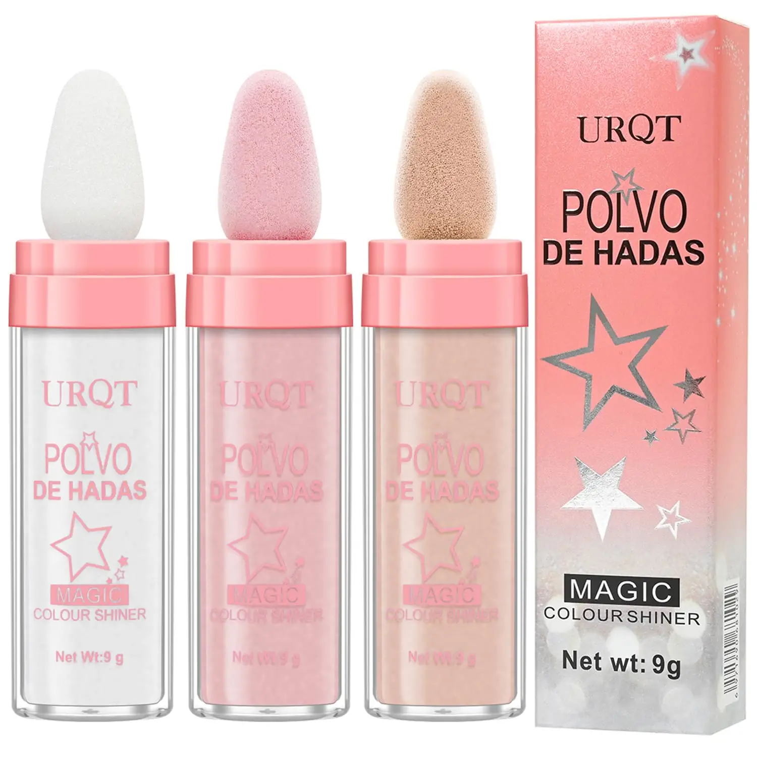 3Color Polvo De Hadas Fairy Dust Highlight Powder Full Body Contouring&Clavicle Pearlescent for Halloween/party Makeup Glitter Bronzer Pigment Shimmer