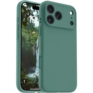 OTOFLY Magnetic for iPhone 17 Pro Case,Compatible with Magsafe,Classic Liquid Silicone Protective Mobile Phone Case,Integrated Camera Control Button,Anti-Scratch Soft Microfiber Lining, Pine Green