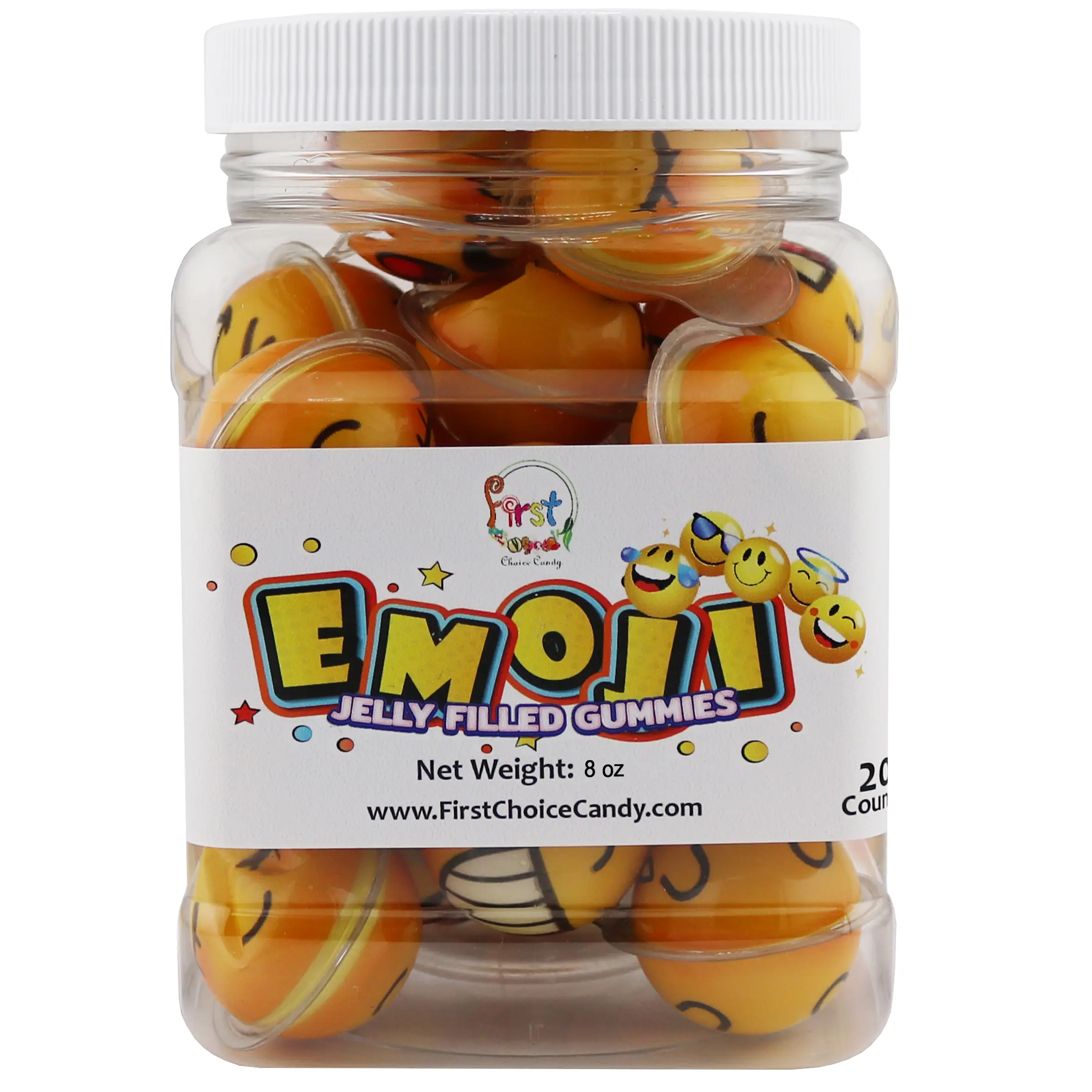 EMOJI JELLY FILLED GUMMIES 20 PIECES Soft Snack Candy