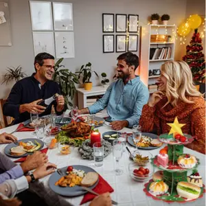 Merry Christmas Cupcake Stand 3 Tier Xmas Holiday Party Cupcake Toppers Cake Stand Dessert Tower Holder for Christmas Holiday Winter Party Decoration Supplies