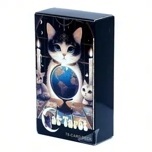 78Cards Cat Tarot Deck Fate Fortune Telling Card Games Board Game  Learning Tarot Cards For Beginners With Meanings Fortune Telling Game Durable Tarot Cards