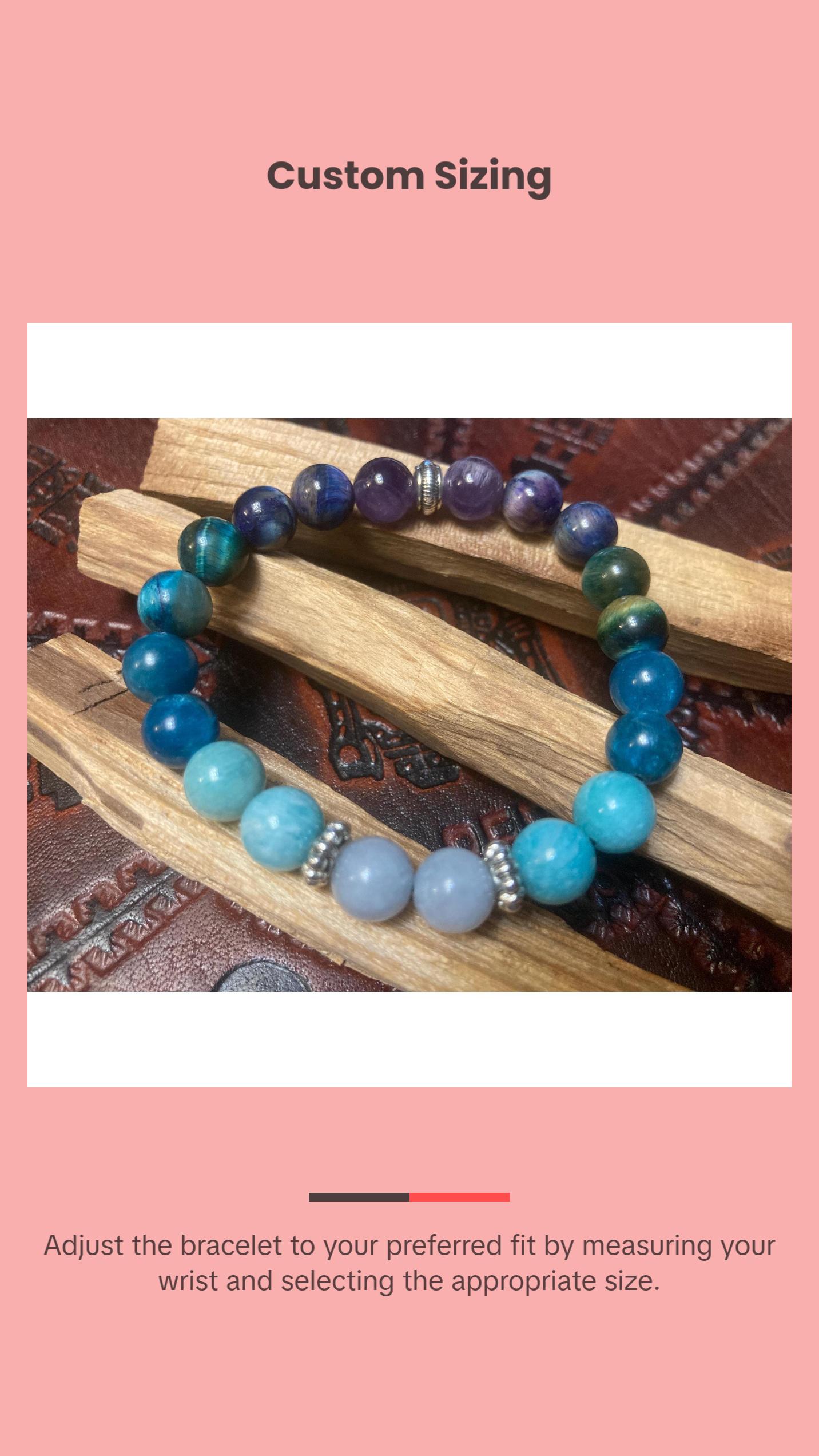 Chill Out Bracelet - Calming - Relaxing energy - Crystal Healing Jewelry - Aquamarine - Amethyst - Apatite - Amazonite - Tigers eye Crystal Gemstone Chill Out Bracelet - Calming - Relaxing energy - Crystal Healing Jewelry - Aquamarine - Amethyst - Apatite - Amazonite - Tigers eye Crystal Gemstone