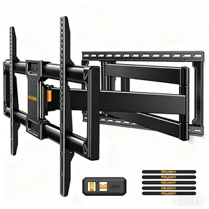 UL-Listed Full Motion TV Wall Mount for 42–90 Inch TVs up to 150 lbs, Pre-Assembled TV Mount with Tool-Free Tilt, Swivel, Extension, Max VESA 600 x 400mm, 12″/16″/18″/24″ Wood Studs#TikTokShopBlackFriday