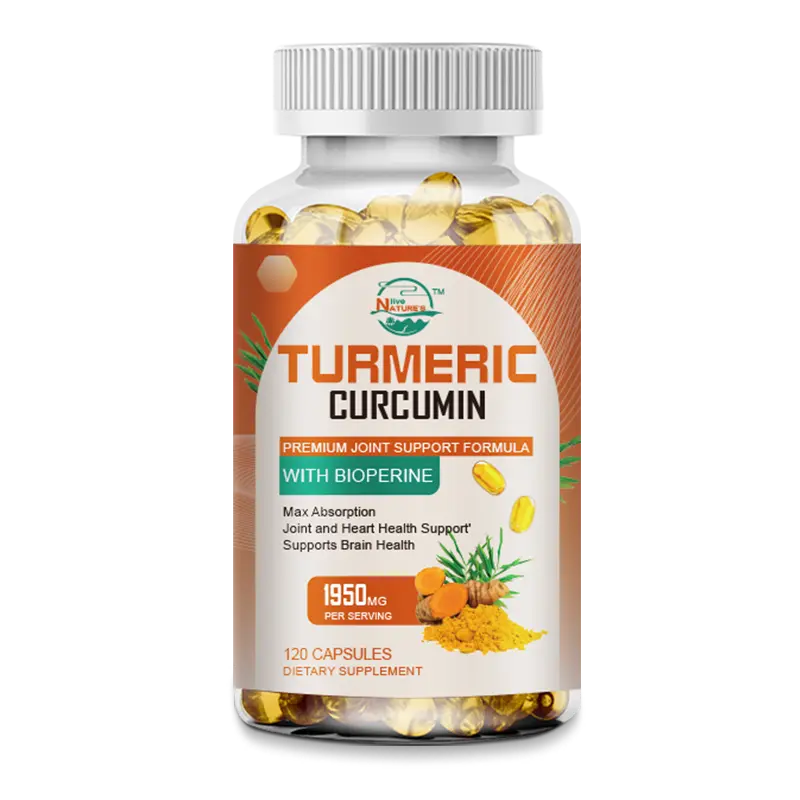 Turmeric Curcumin Supplement with BioPerine 95% Curcuminoids 1950mg with Black Pepper for Best Absorption, Best Natural Vegan Joint Support, Nature's Non-GMO Tumeric - 120 Capsules