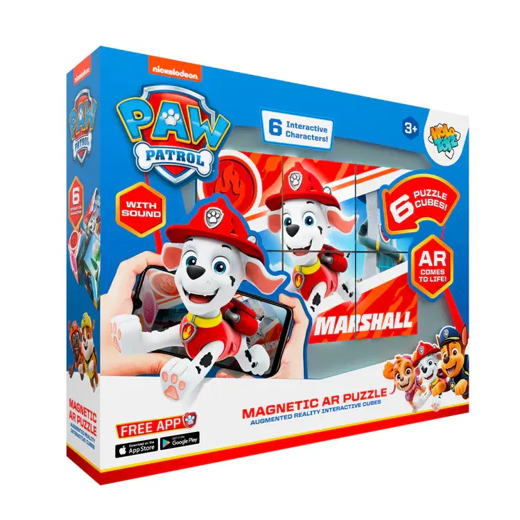 PAW Patrol HoloToyz AR Toys Collection – Interactive Tattoos, Stickers, Jigsaw Puzzles & Magnetic Cube Puzzle with 3D Augmented Reality Fun for Kids