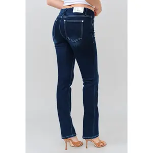 Basic 5 Pockets Straight Leg Jeans