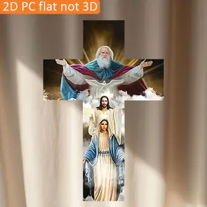 Vintage Wooden Cross Wall Art, 2.0x1.3 Inches, Home and Office Decoration, Perfect Gift for Christmas, Easter, Thanksgiving, All Seasons