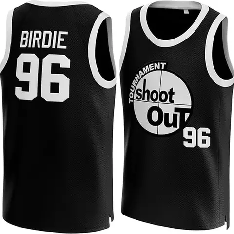 DealsforYouDays Men's Birdie #96 Above The Rim Movie Basketball Jersey Black - Stitched Letters Authentic Fan Apparel S-3XL Sports Wear Athletic Sports Top tiktokshopbacktoschool