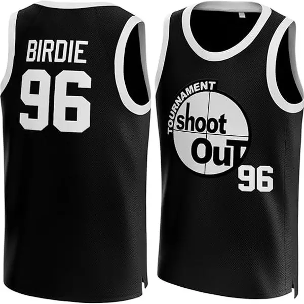 DealsforYouDays Men's Birdie #96 Above The Rim Movie Basketball Jersey Black - Stitched Letters Authentic Fan Apparel S-3XL Sports Wear Athletic Sports Top tiktokshopbacktoschool