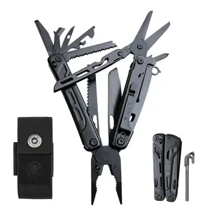 Xhandle MT-74 20-in-1 Multi Tool Pocket Folding Tool – D2 Steel Knife, Pliers, Scissors, Screwdriver, Saw, Bottle Opener – Outdoor Survival & Camping Gear, Home Repair, Hiking & Car Emergency Kit – Father’s Day Gift for Men