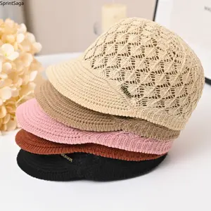 Ice silk design women's hats, women's berets, hollowed out new spring and summer caps, niche groups, suitable for women with small head circumference