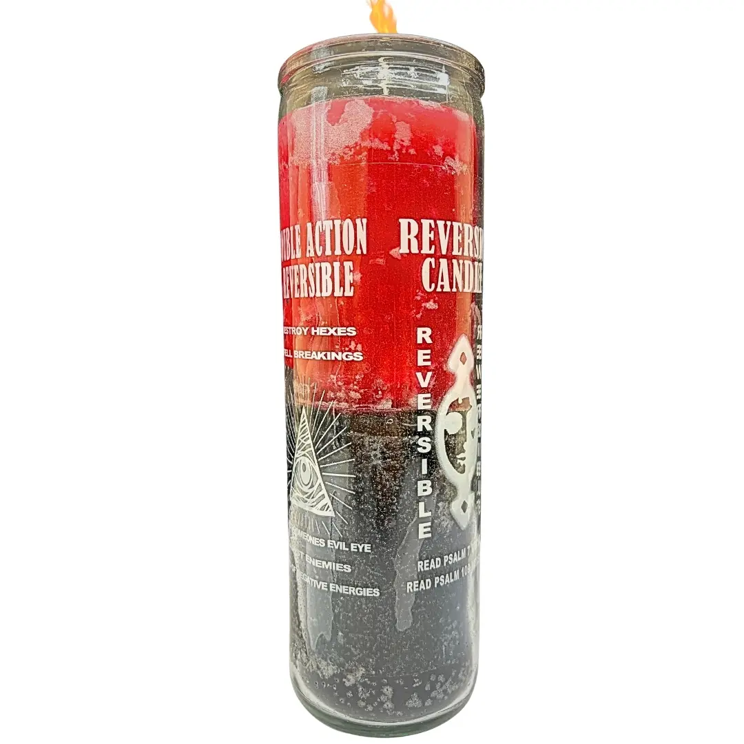Romesen Reversible, Veladora 7-DIas 2 Colores, Reversing 7-Day Prayer Candle 2-Colors