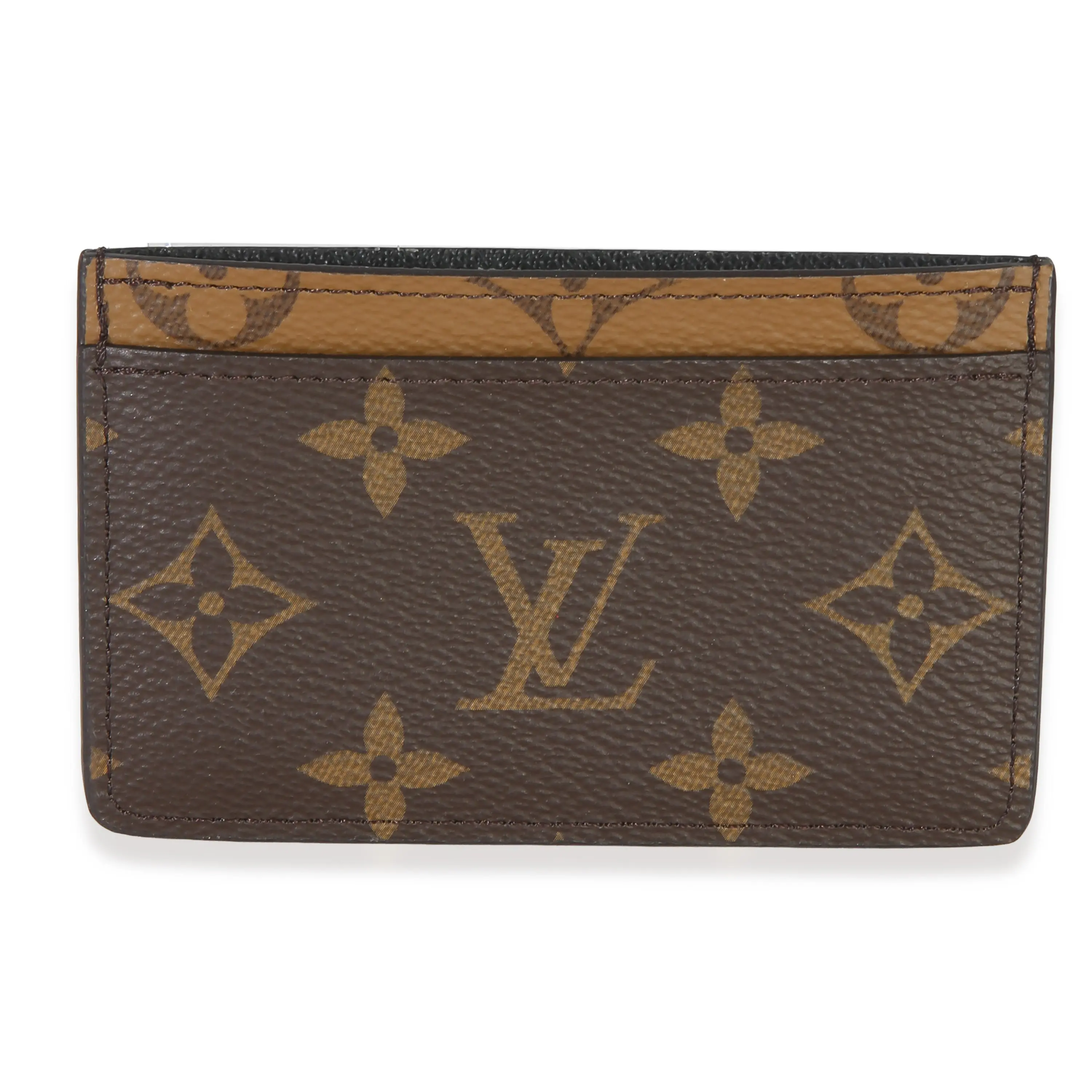 Pre-owned Canvas Small leather goods Reverse Monogram Card Holder