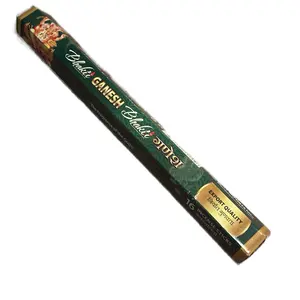 Bhakti Ganesh Fragrance of the God's Incense Sticks - 16 Hand Rolled Quality Export from India for Meditation & Energetic Cleansing