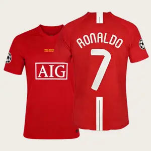 08 09 Retro Manchester United  Final Edition RONALDO #7 Vintage Soccer  Jerseys