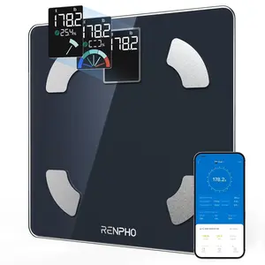 RENPHO Smart Body Fat Scale – Full Body Weight Tracker with All-in-One VA Display, 13 Health Metrics with Free APP Sync, 400 lb, Weight Scale
