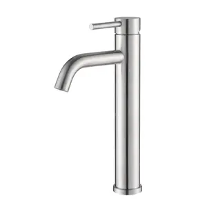Bathroom Modern Tall Faucets Single Handle One Hole Lavatory Bathroom Sink Faucet On-Site