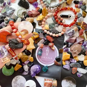 Spooky Crystal Pouch Halloween Themed Crystals Gift Pouch (4.5-5.0oz) Halloween Spooky Theme Crystal Mix