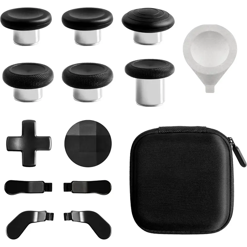 Metal Joystick Mushroom Head Dampers Replacement Parts for Xbox One Elite Controller, Full Set Cross Direction Keys, Model Xinghao, Game Console Accessories