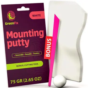Mounting Putty 2.65 oz – White museum adhesive sticky tack, removable — tacky for collectibles, figurines, arts & crafts — non-marking poster adhesive for walls