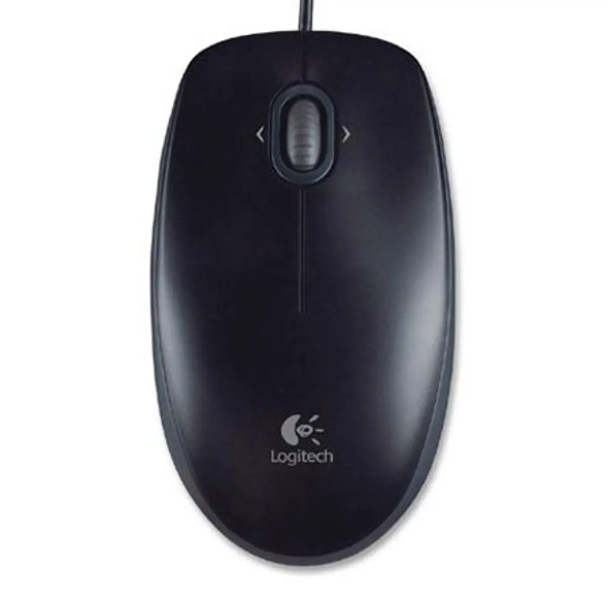 Logitech M100 Series Classic Shape USB Optical Wired Mouse - Plastic Body, Optical Sensor, USB Connection, Black