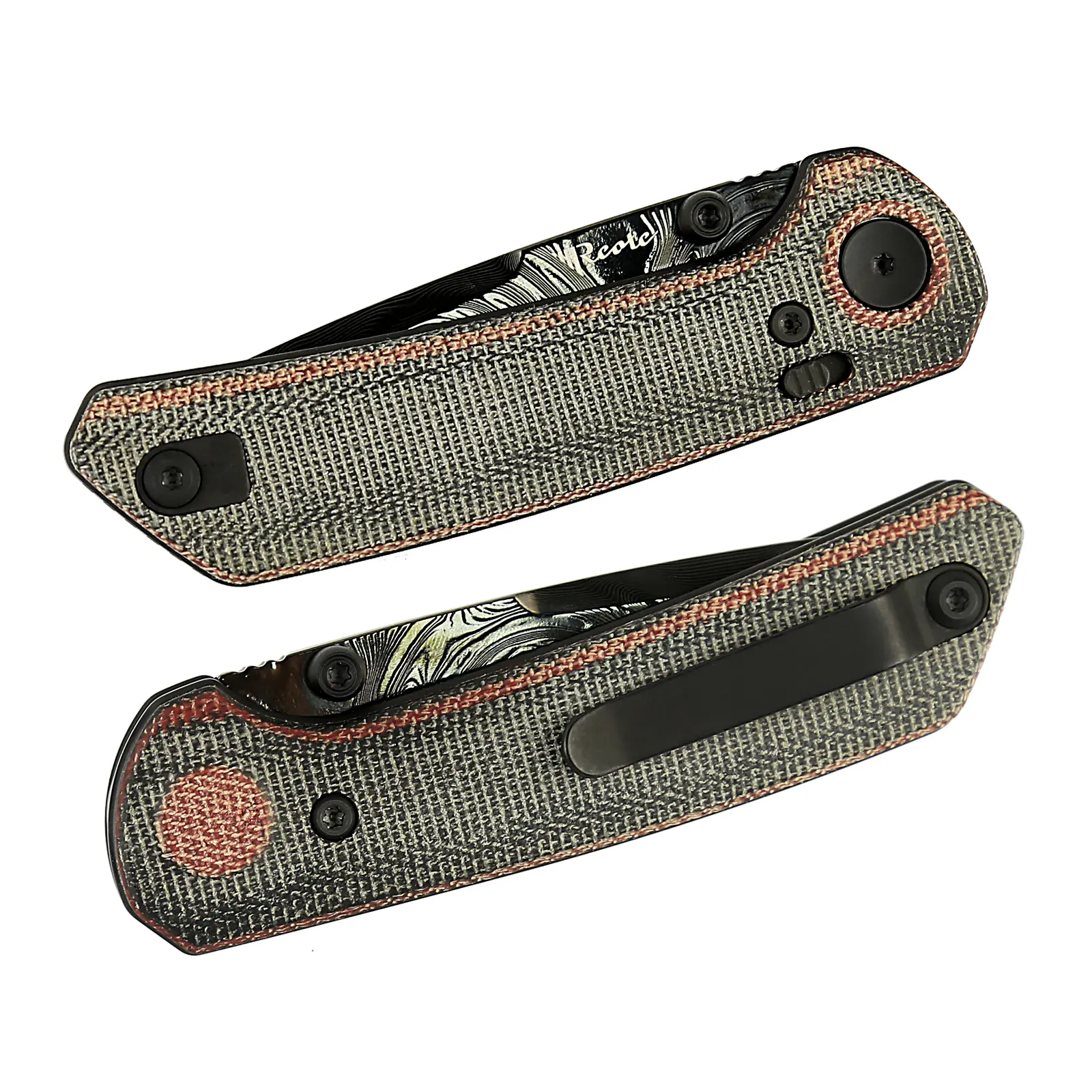 REATE PL-XT Folded tools for Everyday Carry- Damascus &Aluminum Handle