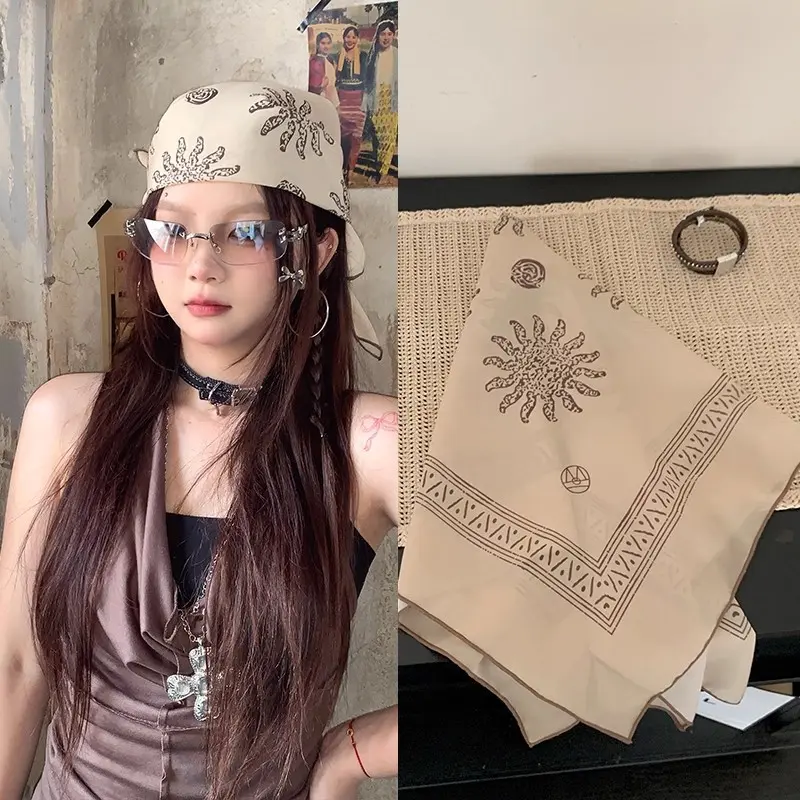 15#Sand-colored headscarf 60*60 (FA1444)