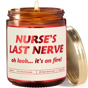 Nurse's Last Nerve Candle, Funny Appreciation Candle for Registered Nurses, Got You a Little Something Nurse Gifts for Women
