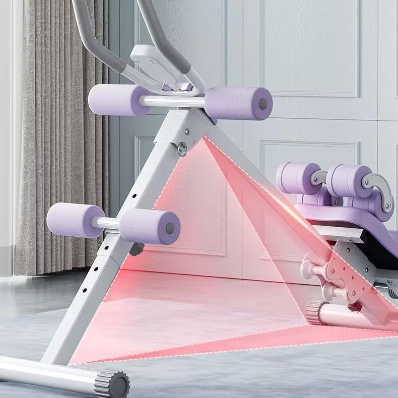 FURICA Adjustable AB Trainer with LCD Monitor Foldable Core Workout Machine for Arms Legs & Buttocks Shaping Home Fitness Equipment 8-Level Height 3-Level Incline Automatic Tracking