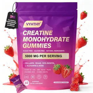 VYHTHY Creatine Monohydrate Gummies with Collagen, BCAAs, Inositol & L-Glutamine – Strength, Endurance & Recovery Support for Men & Women