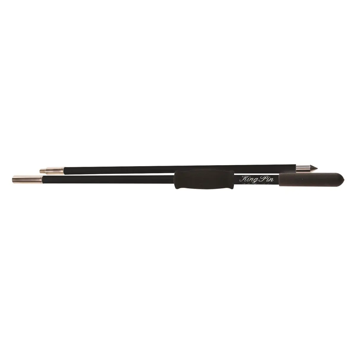 MarineTech KPP100B 10 ft. Kin Pin Anchor Pole - 2-Piece Set, Black, Stainless Steel, Fiberglass, Molded Foam Grips, Rubber (for Kayaking, Water Sports), Two Piece Set, Fiber Glass