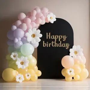 One piece, 31.5*72inch black wedding arch backdrop, double-sided curved support backdrop stretch fabric velvet cover, suitable for dome arch frames, elastic fabric cover, for weddings, ceremonies, banquets, birthday parties, Birthday Party Decorations