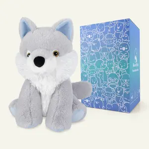 16" 1.5lb Wolf Plush Heat Patches, Heatable & Coolable Lavender Scented Heating Pad, Toddlers Must Have, Period Essentials