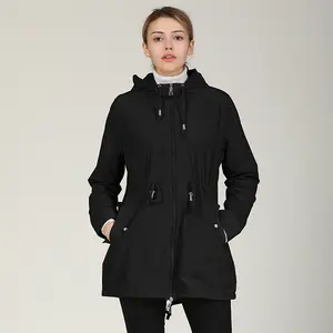 Women's Lightweight Waterproof Rain Jacket with Hood and Windbreaker Design Hoodie Outerwear Womenswear Coats Comfortable Cotton Fit Outdoor Fit Outdoor