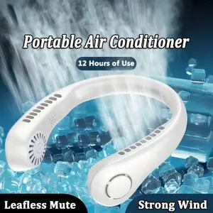 3000mAh USB Neck Hanging Fan Cooling Air Cooler Portable Little Air Conditioner