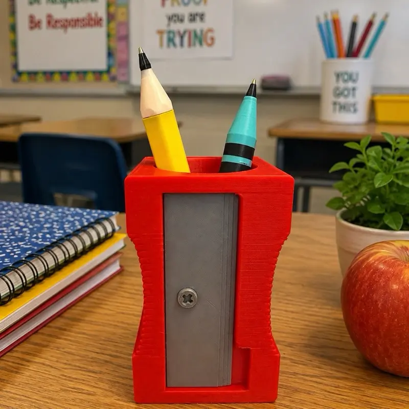 Sharpener Style Pen Holder