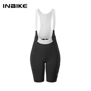 INBIKE Women's Cycling Padded Bibs Pants High-waisted Summer Bike Shorts with Straps Shock Absorbing Bicycle Shorts MTB Cycling Clothes