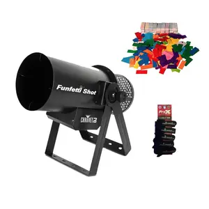 CHAUVET DJ Funfetti Shot Confetti Launcher with Package of Multi-color Confetti
