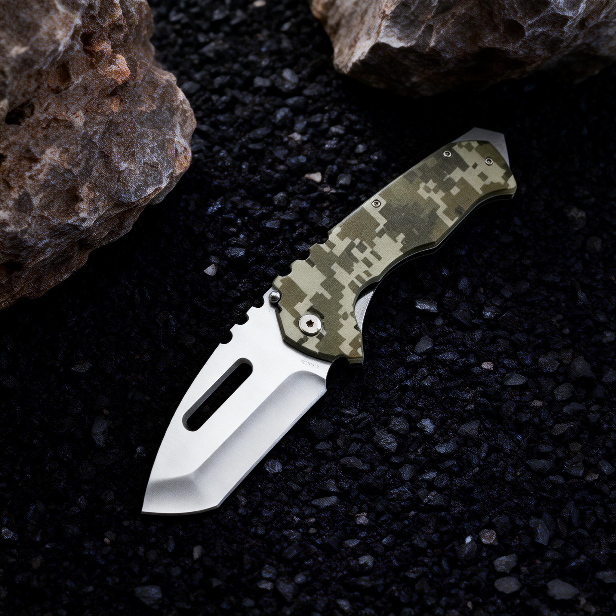 3Cr13 Satin Finish Fixed Blade | Camo G10 Handle | Outdoor Utility Tool