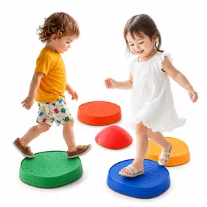 Non-slip Balance Training Boards, 5 Counts/set Colorful Balance Stepping Stones for Indoor & Outdoor, Coordination Training Sensory Toys, Outdoor Fun, Summervibes
