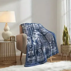 Dallas Flannel Blanket - Tear-Resistant Travel Throw With Team History, Comfortable For Fans, Perfect Gift For Men, Women, And Teens, Blue And White Design, Football Blanket