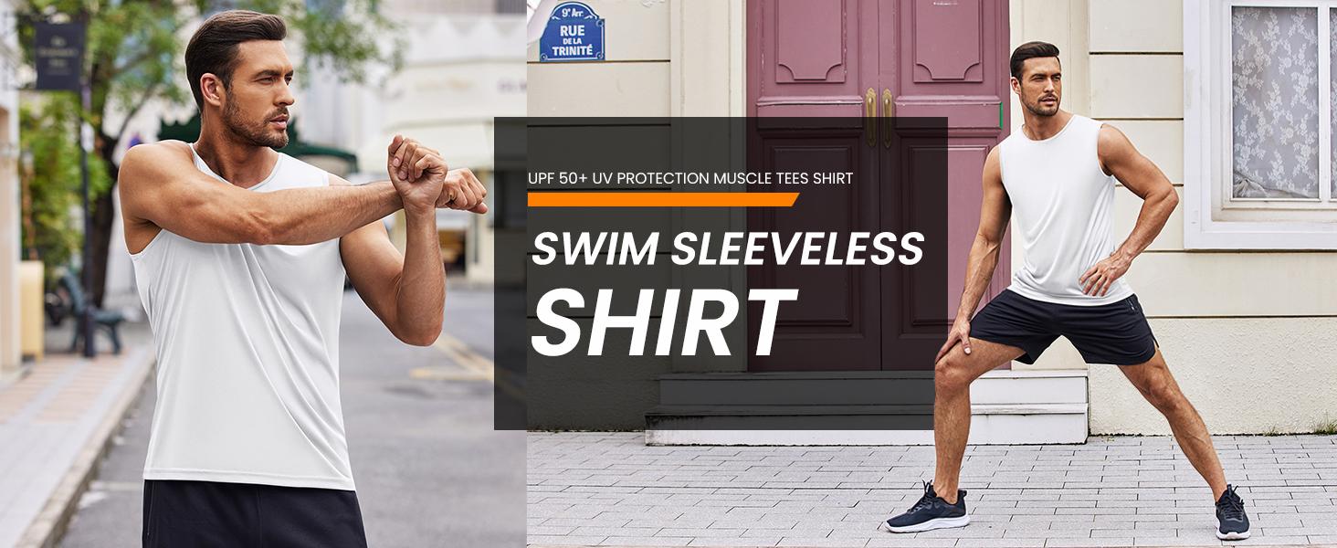 COOFANDY Mens Vests 1-3 Pack Workout Tank Top UPF 50+ Quick Dry Sleeveless Swim Shirt Gym Muscle Athletic Summer Beach T Shirts