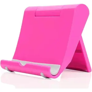 Cell Phone Stand for Desk Foldable Cell Phone Holder Desk Tablet Holder Mobile Phone Dock, Multi-Angle Universal Adjustable Tablet Dock Compatible with  Cell Phones ()
