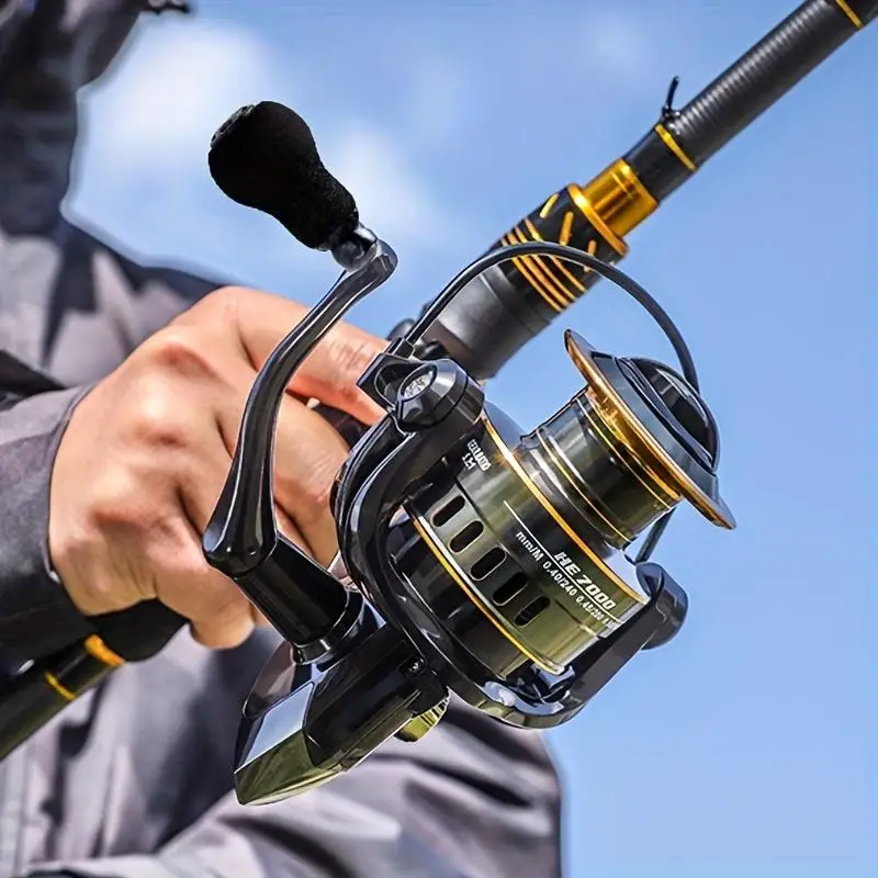 Spinning Fishing Reel, 7+1 Stainless Steel Spinning Reel, Durable Fishing Tackle, Outdoor Fishing Tools & Accessories, Men Gifts