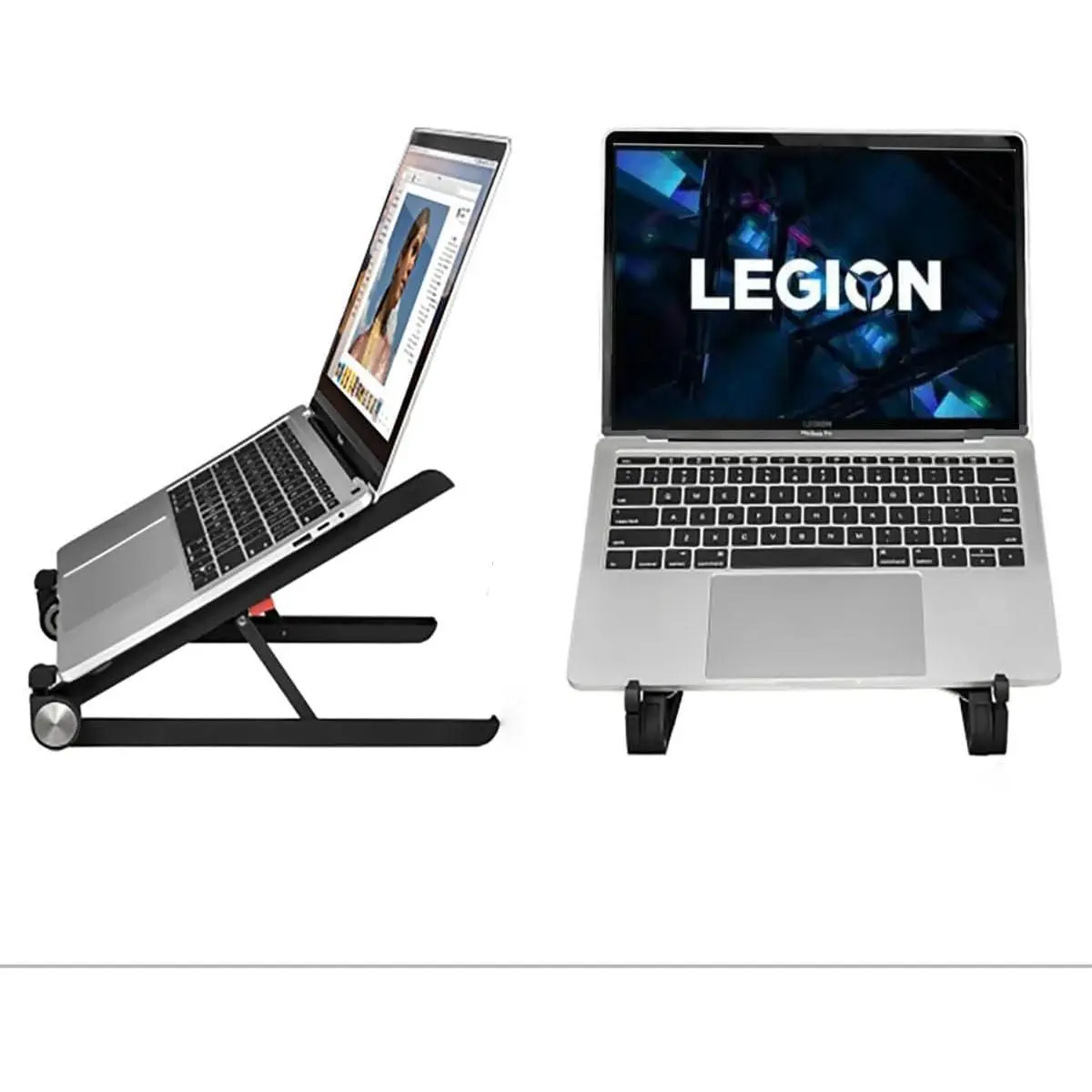Portable Laptop Stand for  Legion 9i 7i 5i 5 Pro 7i 5i 5 Legion Slim 5 7 7i Y530 Y730 Y7000 Gaming Laptop.Laptop Stand for Desk,Made of Reinforced Nylon, 304 Stainless Steel and .Black
