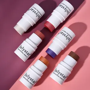 3-In-1 Blush Stick, Long-Lasting Waterproof Moisturizing Multi-Purpose Makeup, Suitable for Cheeks Eyes Lips, Berry Coral Color