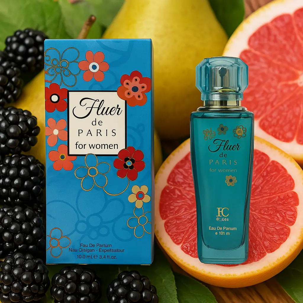 Fleur de Paris Perfume 3.4oz/100ML Blackberry,Pear and Grapefruit