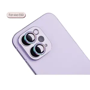 For Vivo S50 Glitter Diamond Rhinestone Camera Lens Protector   Back Lens Ring Cap