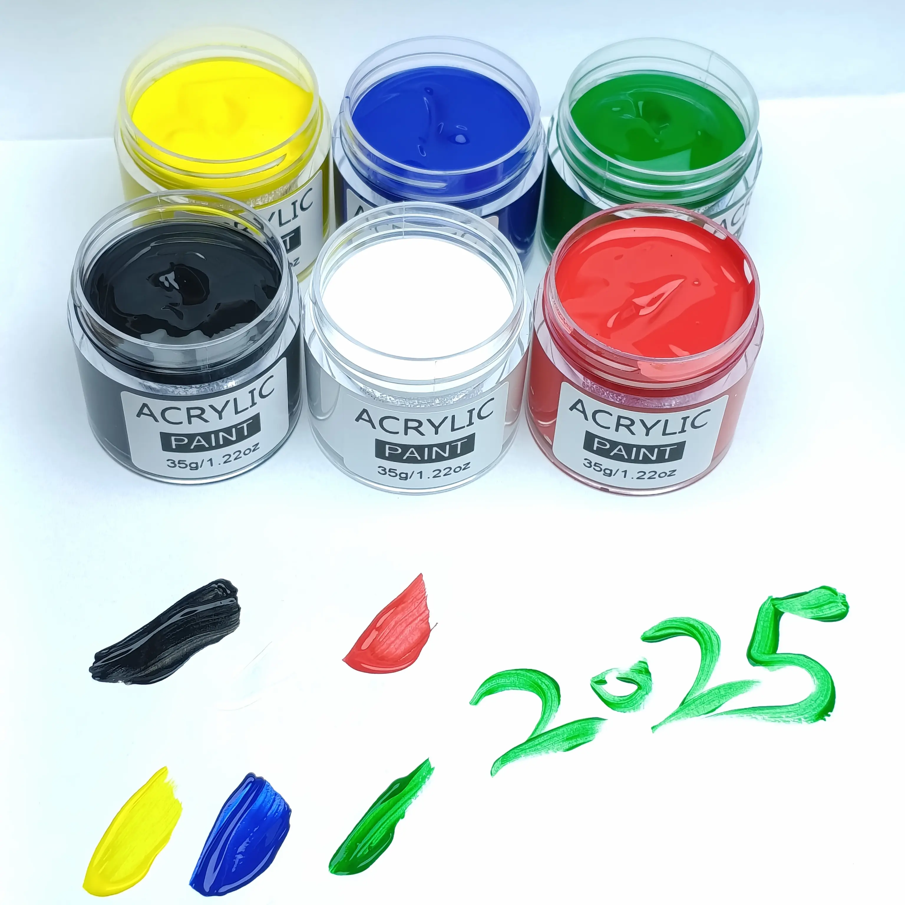 This Is a Type of Outdoor Acrylic Paint That Is Waterproof, Resistant to Sunlight, Dries Quickly, And Comes in a Large 35G/1. 22oz Size. Available in Black, White, Red, Yellow, Blue, And Green